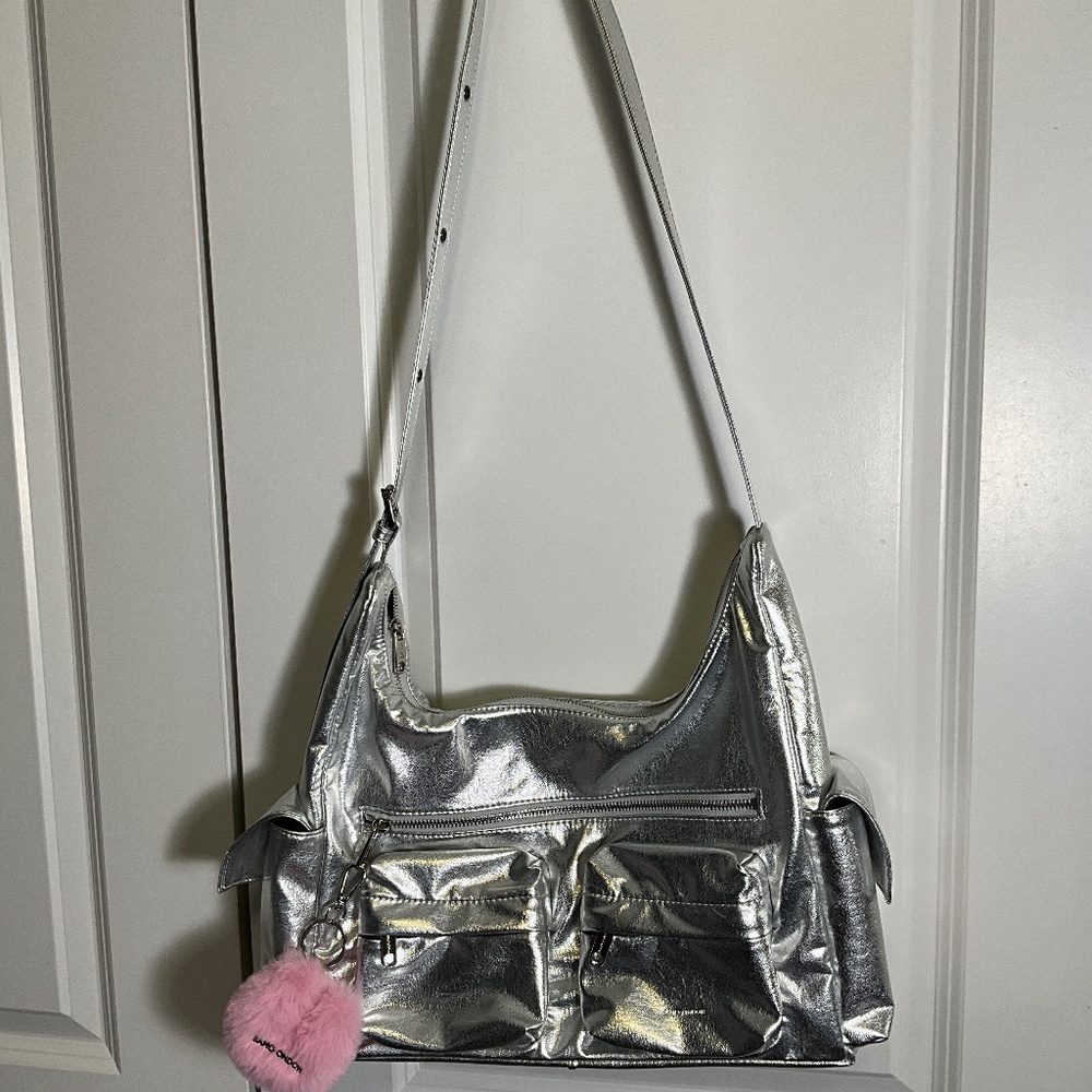 Samo Ondoh pocket mug bag M nappa silver